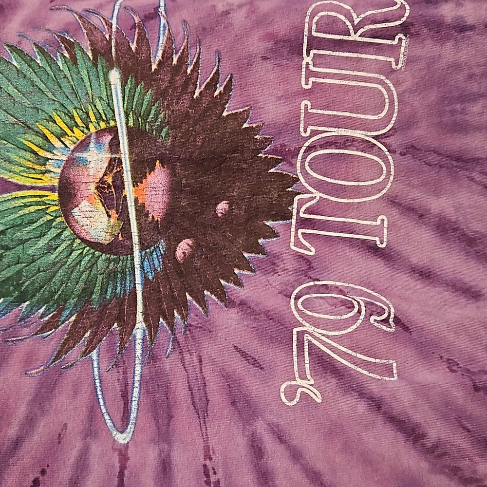 JOURNEY '79 TOUR Purple tie dye graphic tee band merchandise UNISEX Small - Picture 4 of 6